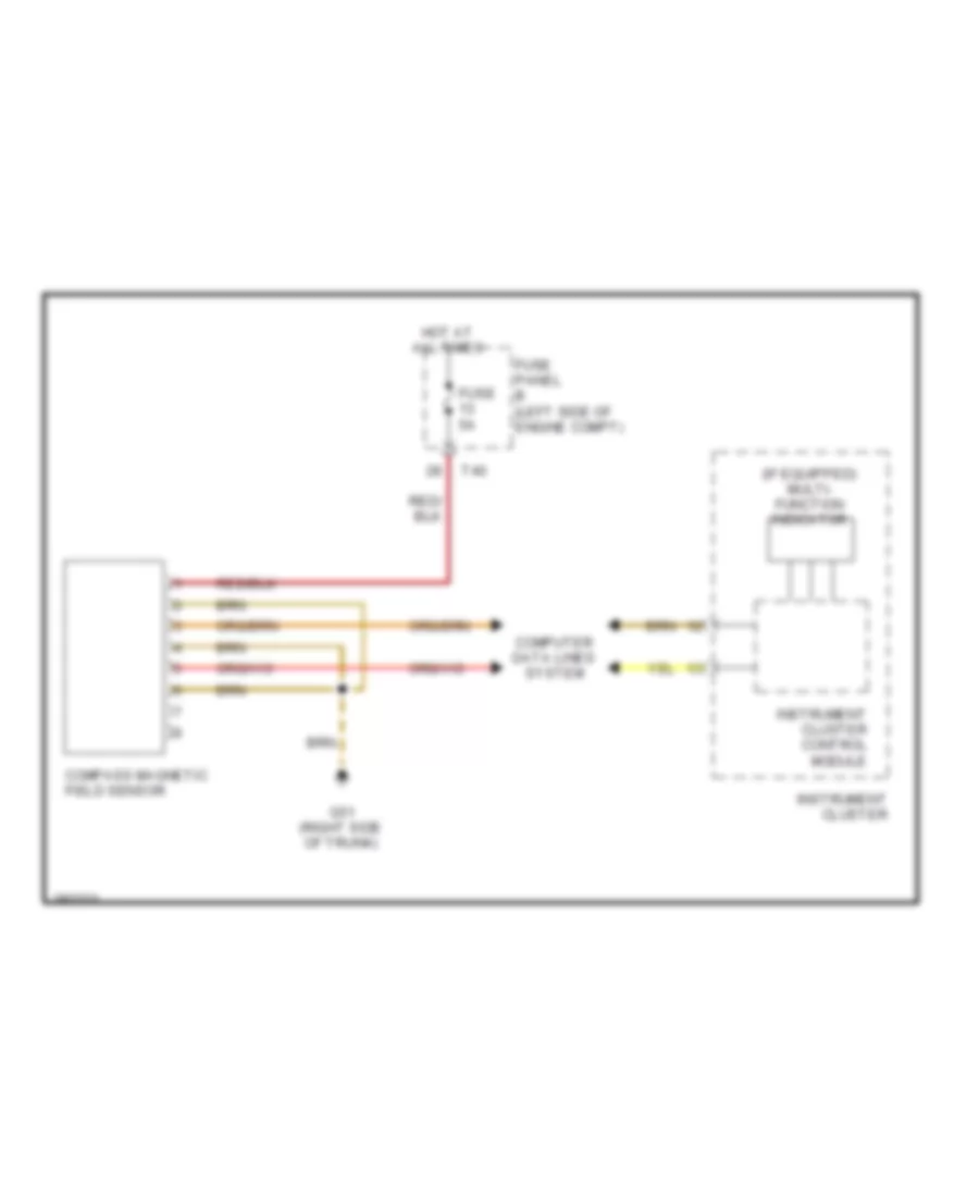 Electronic Compass Wiring Diagram for Volkswagen Passat Turbo 2008