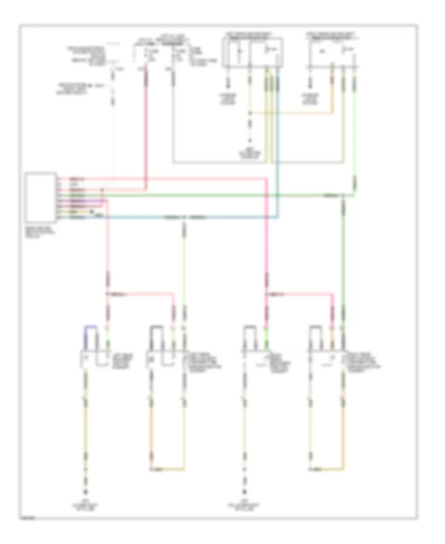 Rear Heated Seats Wiring Diagram, with Standard Seats for Volkswagen Passat Turbo 2008