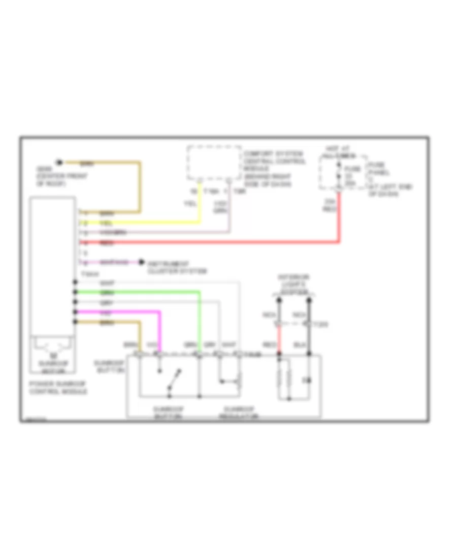 Power Top Sunroof Wiring Diagram for Volkswagen Passat Turbo 2008