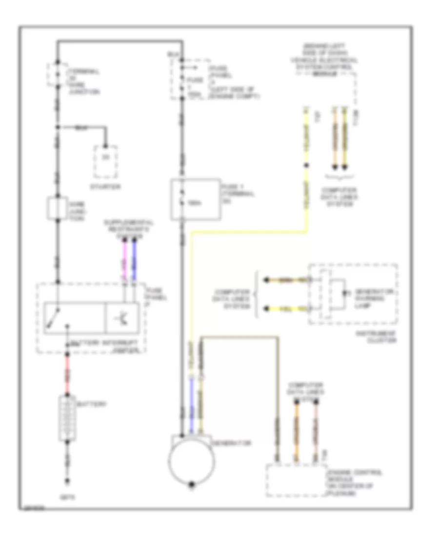 3.6L, Charging Wiring Diagram for Volkswagen Passat Turbo 2008