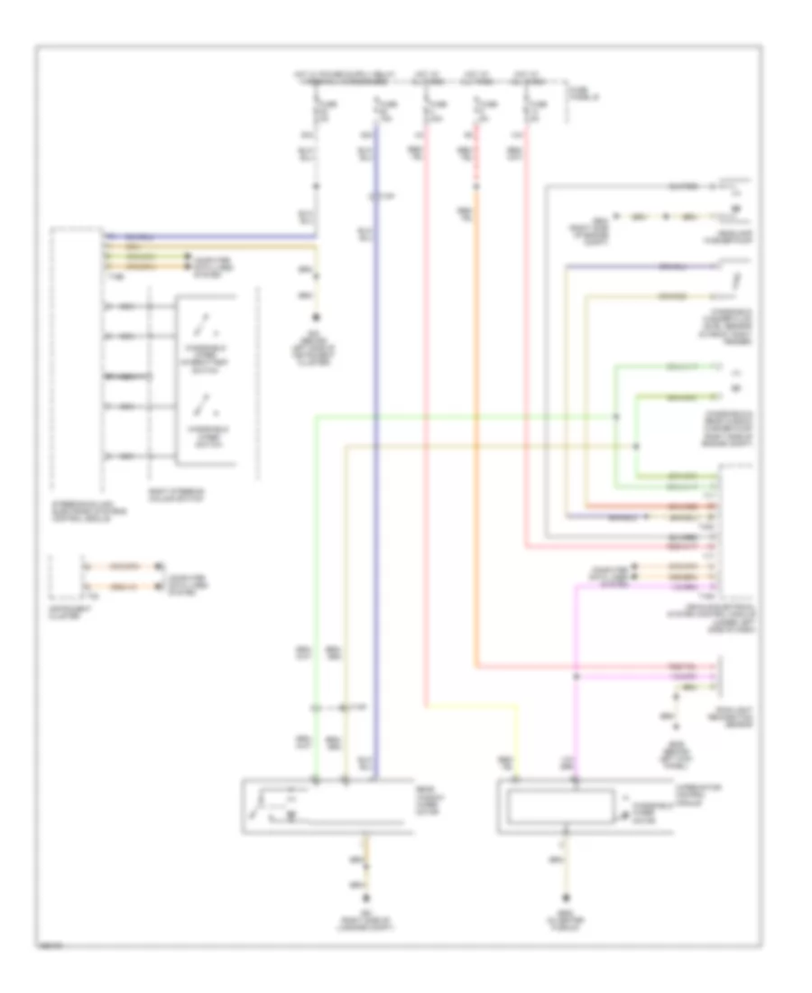 Электросхема стеклоочистителя, дворников и омывателя для Volkswagen Touareg TDI Executive 2011
