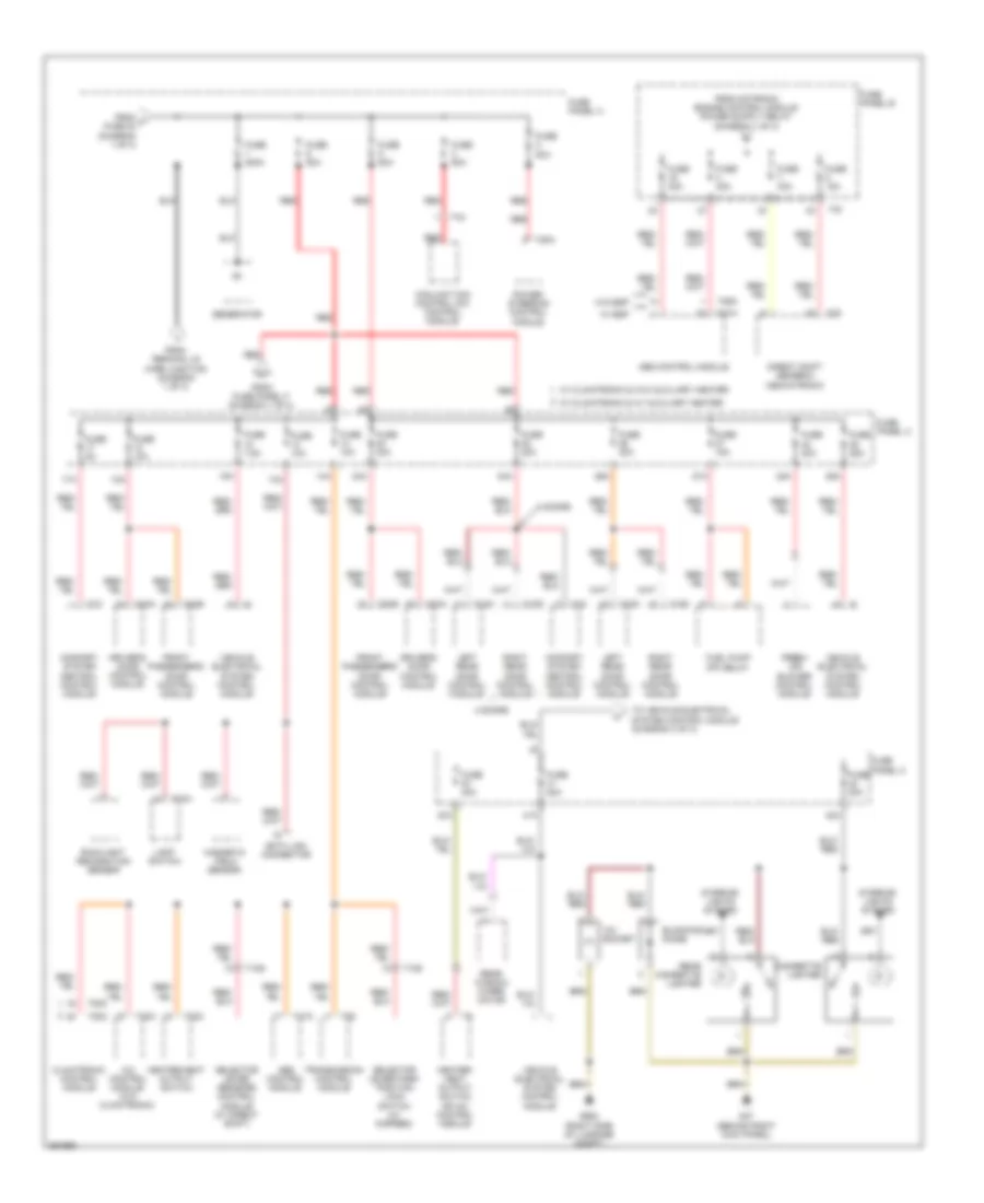 Power Distribution Wiring Diagram (2 of 3) for Volkswagen R32 2008