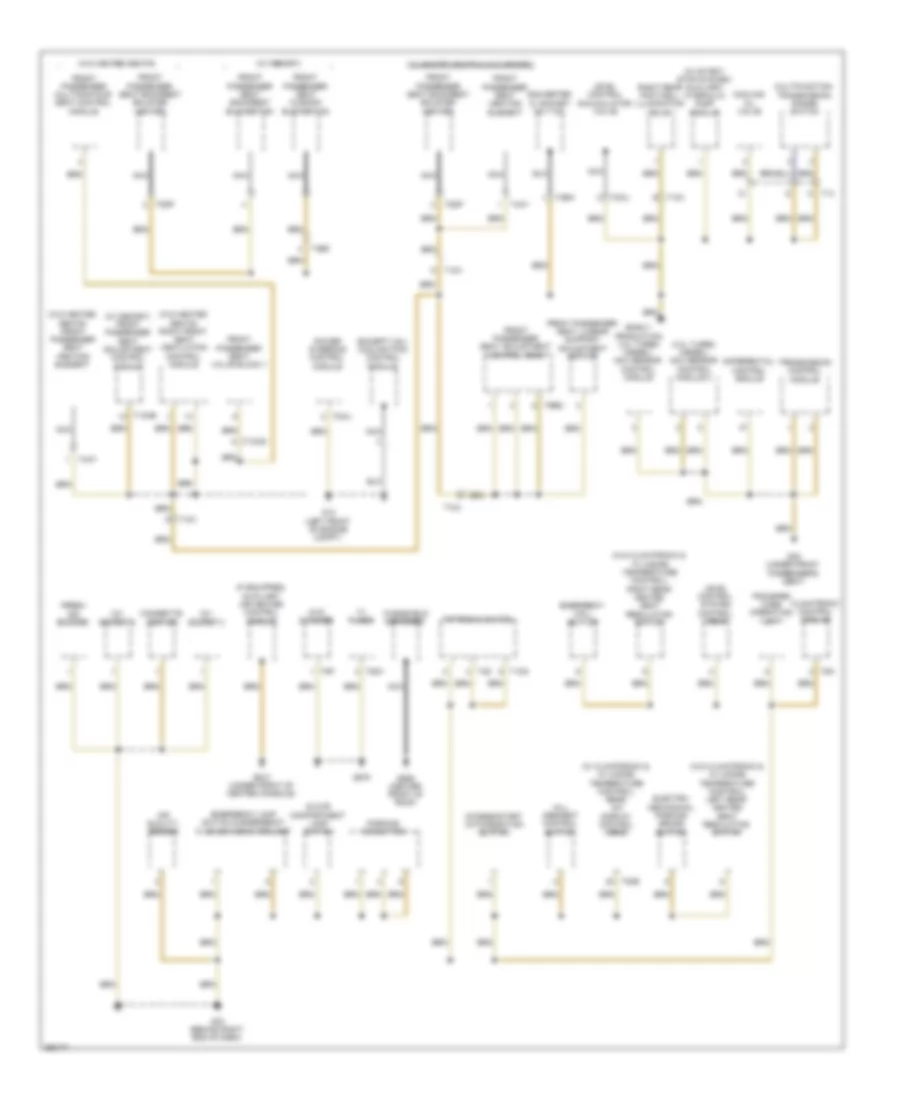 Ground Distribution Wiring Diagram 3 of 5 for Volkswagen Touareg VR6 Executive 2011