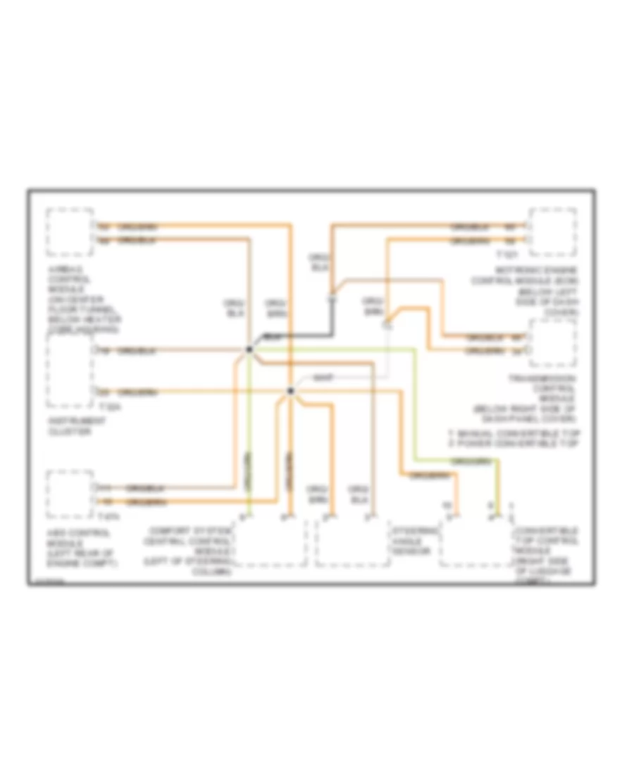 HighLow Bus Wiring Diagram, Convertible for Volkswagen New Beetle GL 2004