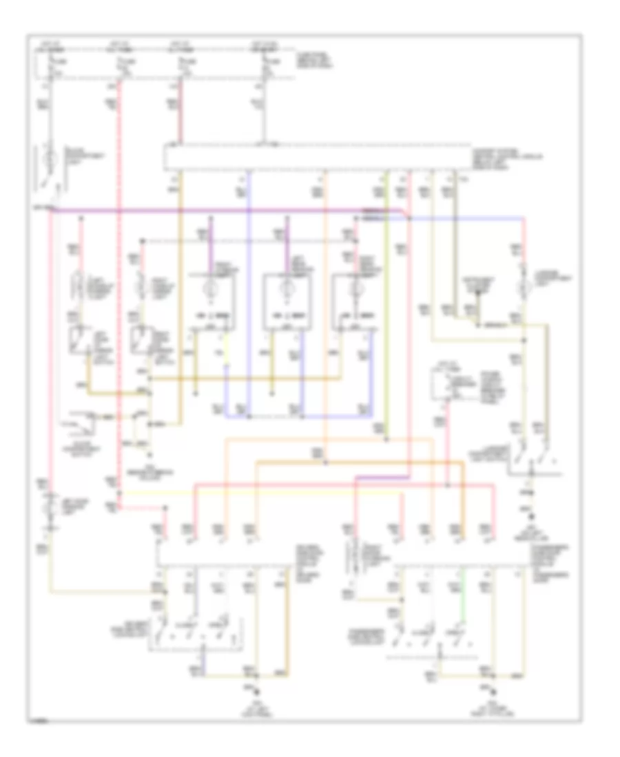 Courtesy Lamps Wiring Diagram, Except Convertible for Volkswagen New Beetle GL 2004