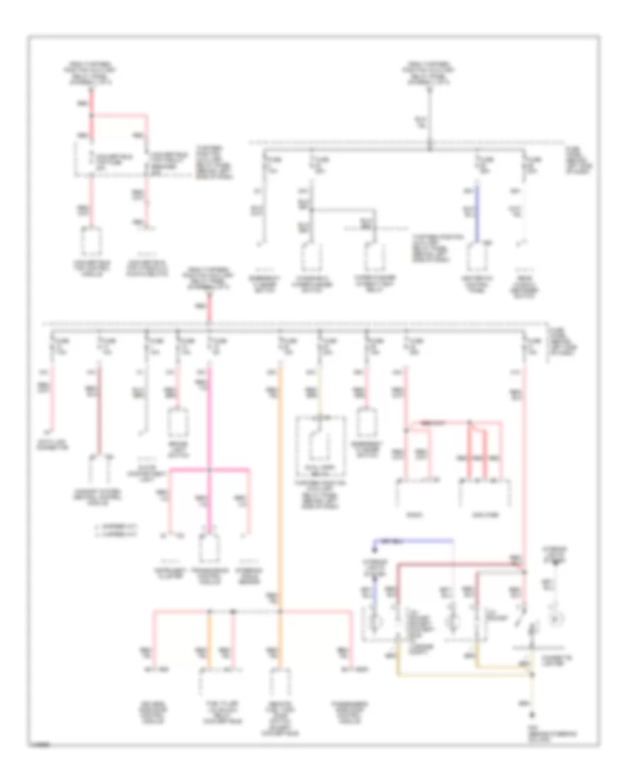 Power Distribution Wiring Diagram (3 of 3) for Volkswagen New Beetle GL 2004