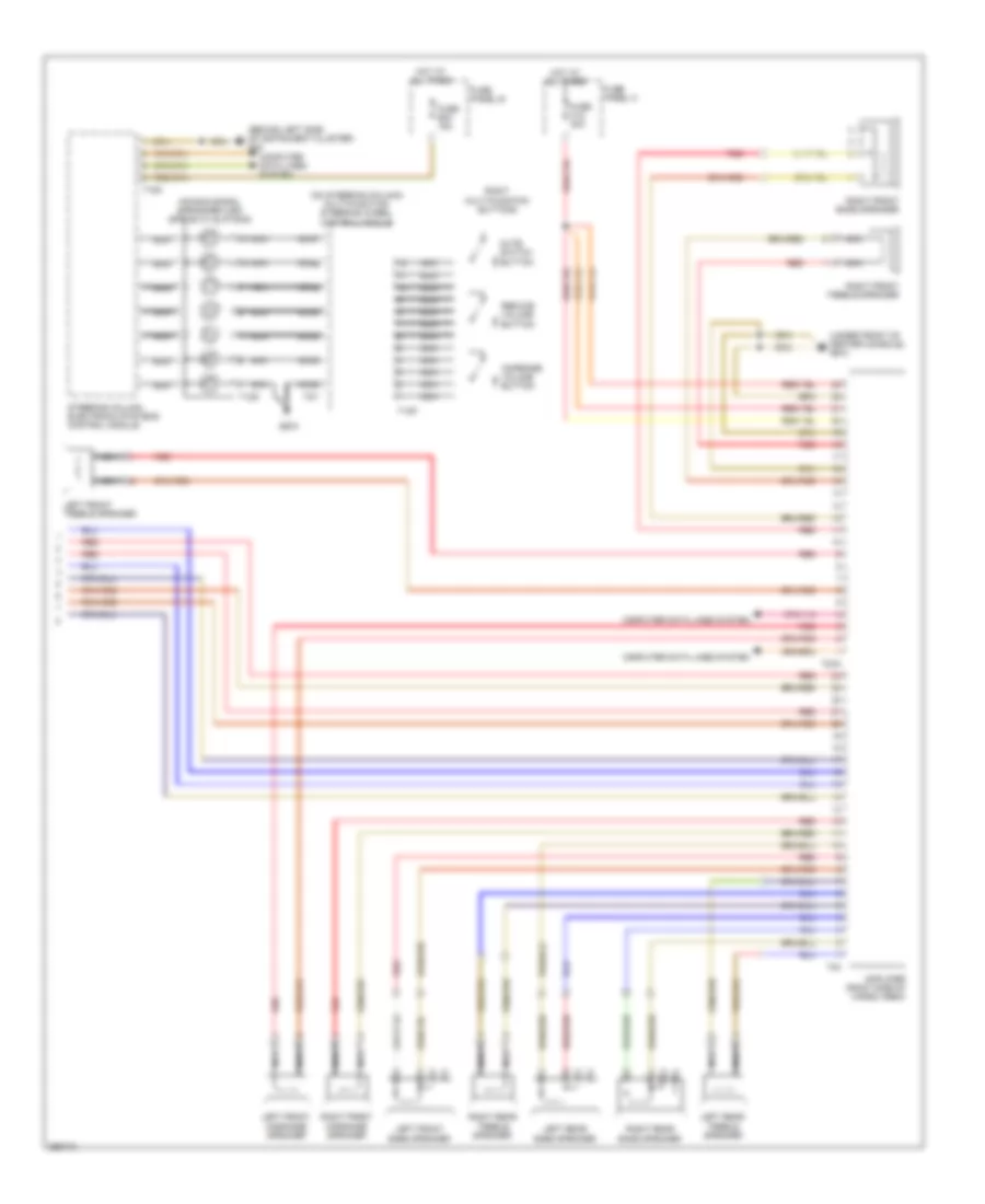 Radio Wiring Diagram, Delta System with 10 Channel (2 of 2) for Volkswagen Touareg 2008