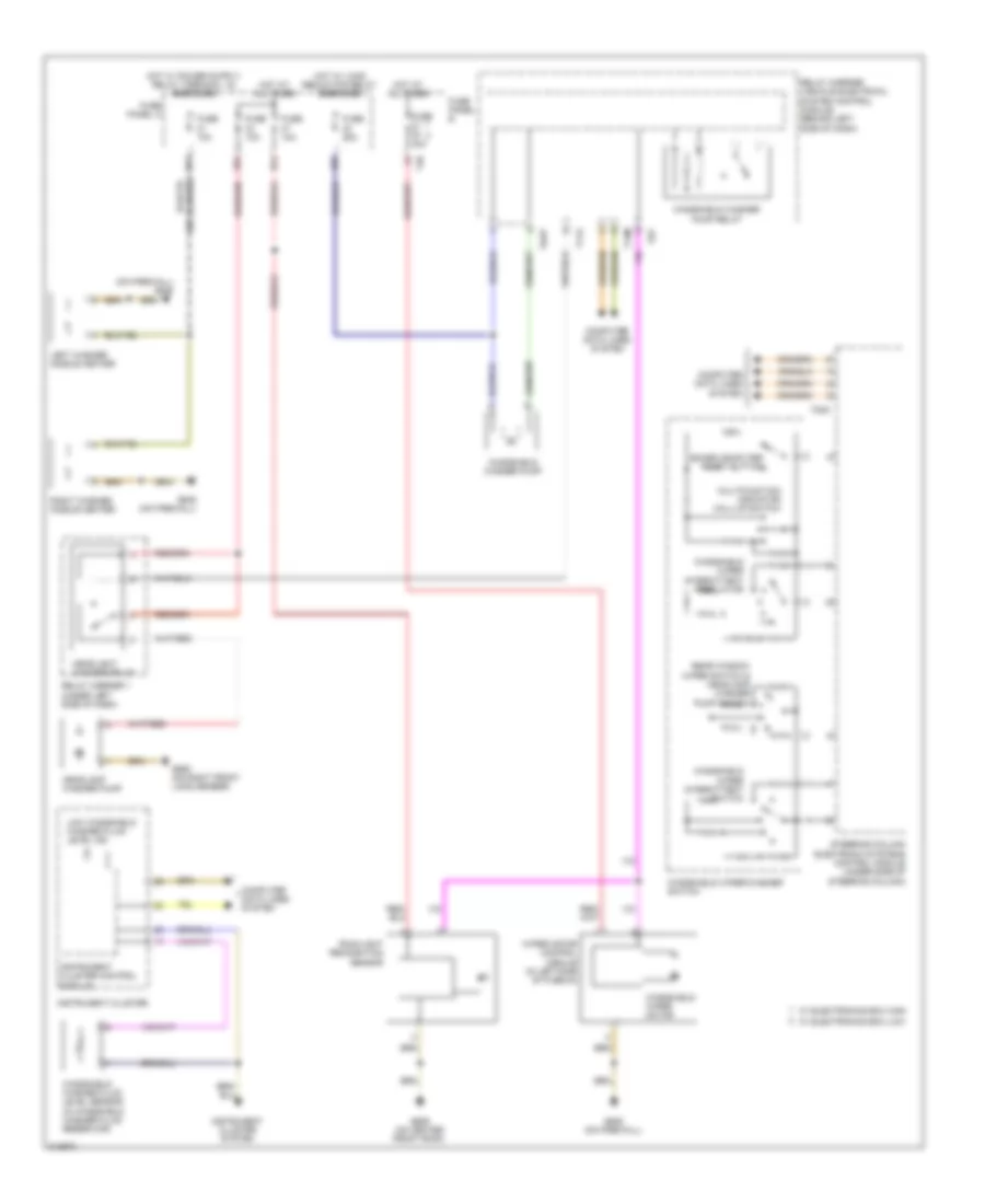 Электросхема стеклоочистителя, дворников и омывателя для Volkswagen CC Luxury 2009