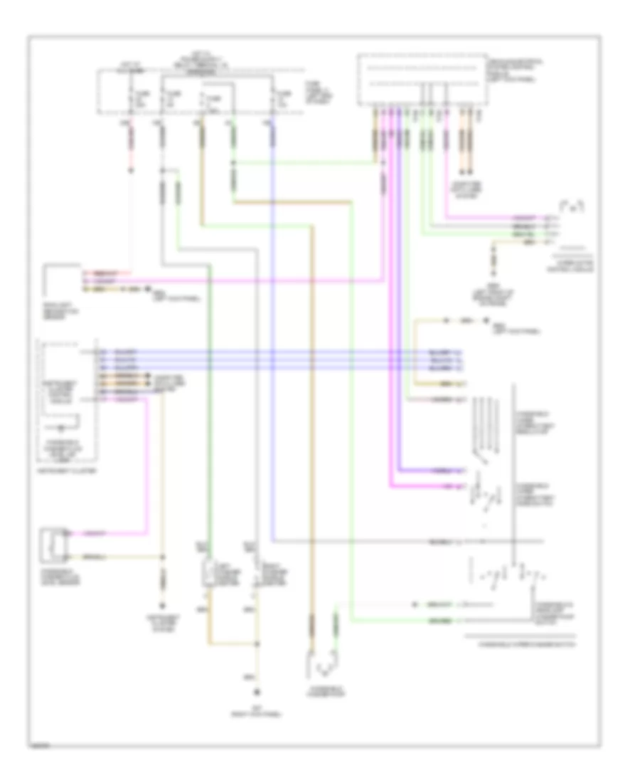 Электросхема стеклоочистителя, дворников и омывателя для Volkswagen Beetle 2012