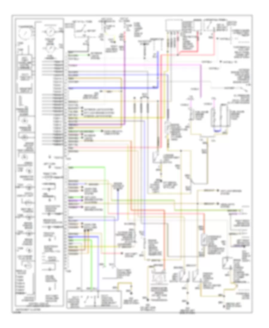 Instrument Cluster Wiring Diagram for Volkswagen Passat GLS 2004