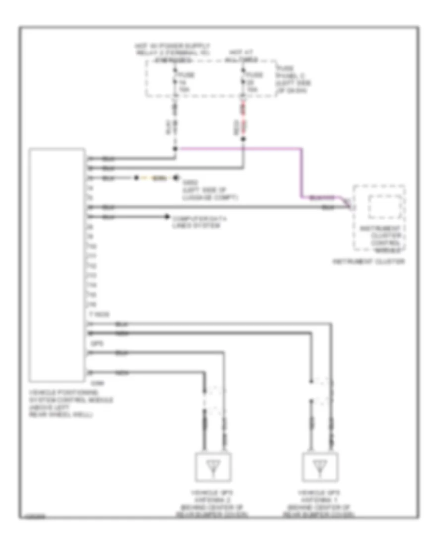 Vehicle Positioning System Control Module Wiring Diagram for Volkswagen Jetta Hybrid SE 2014