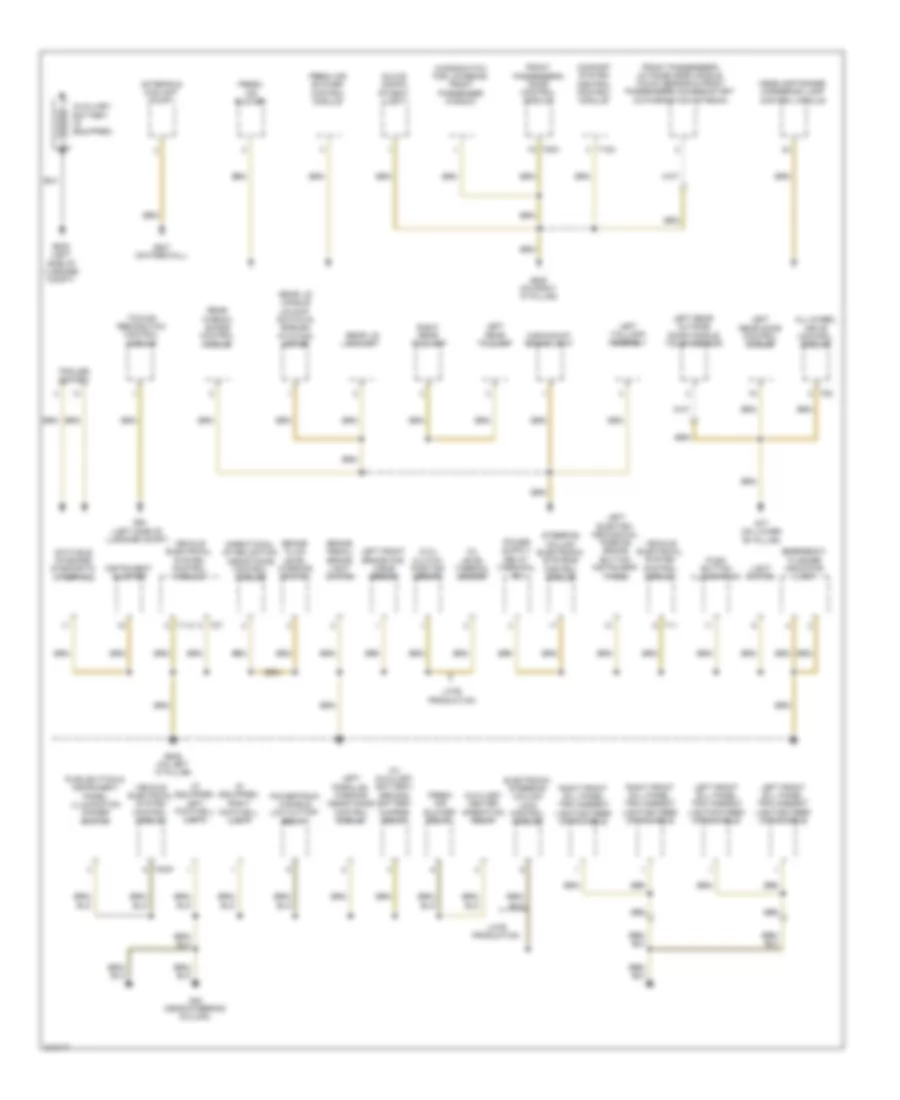 Ground Distribution Wiring Diagram 1 of 4 for Volkswagen CC VR6 4Motion 2009