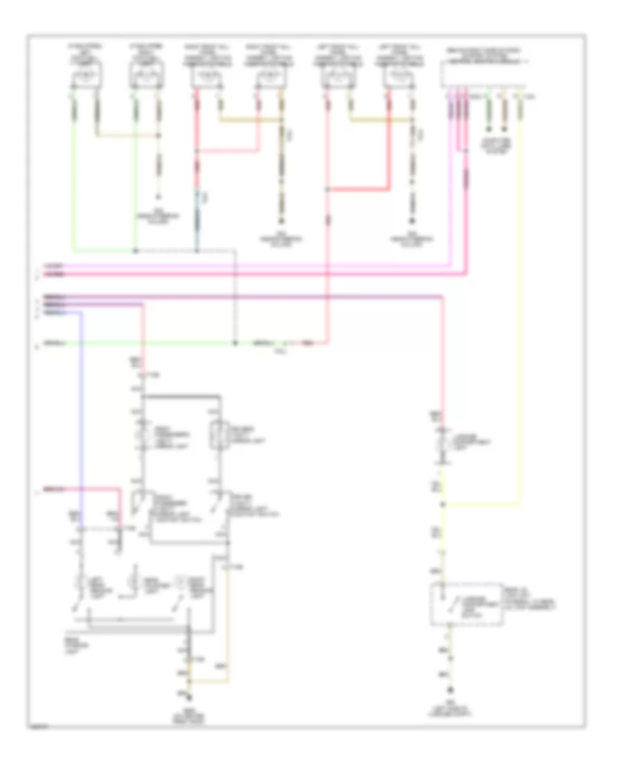 Courtesy Lamps Wiring Diagram (2 of 2) for Volkswagen CC Executive 2012
