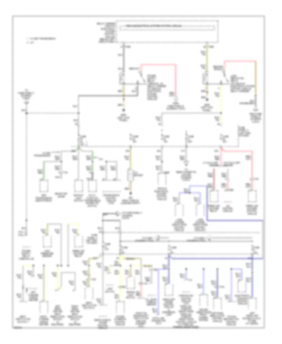Power Distribution Wiring Diagram 3 of 6 for Volkswagen CC Executive 2012