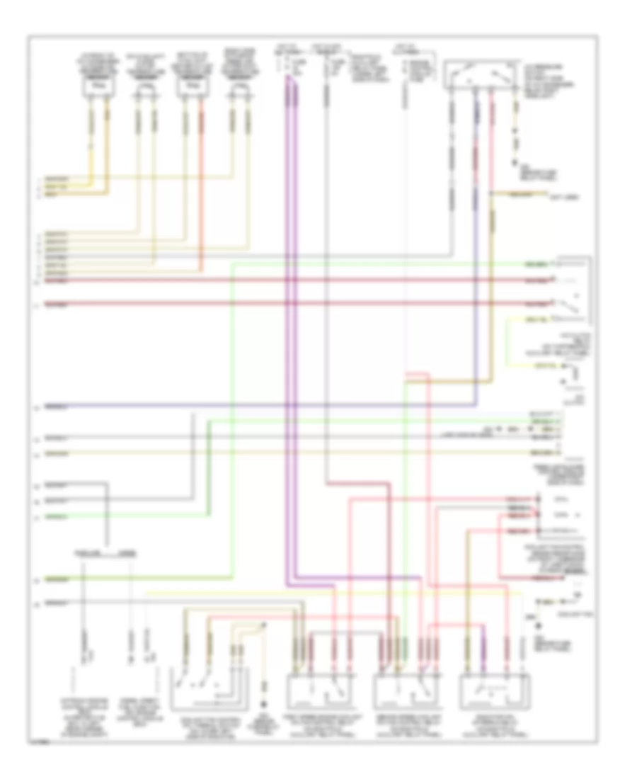 1.8L Турбо, Электросхема кондиционера (2 из 2) для Volkswagen Passat GLX 2004