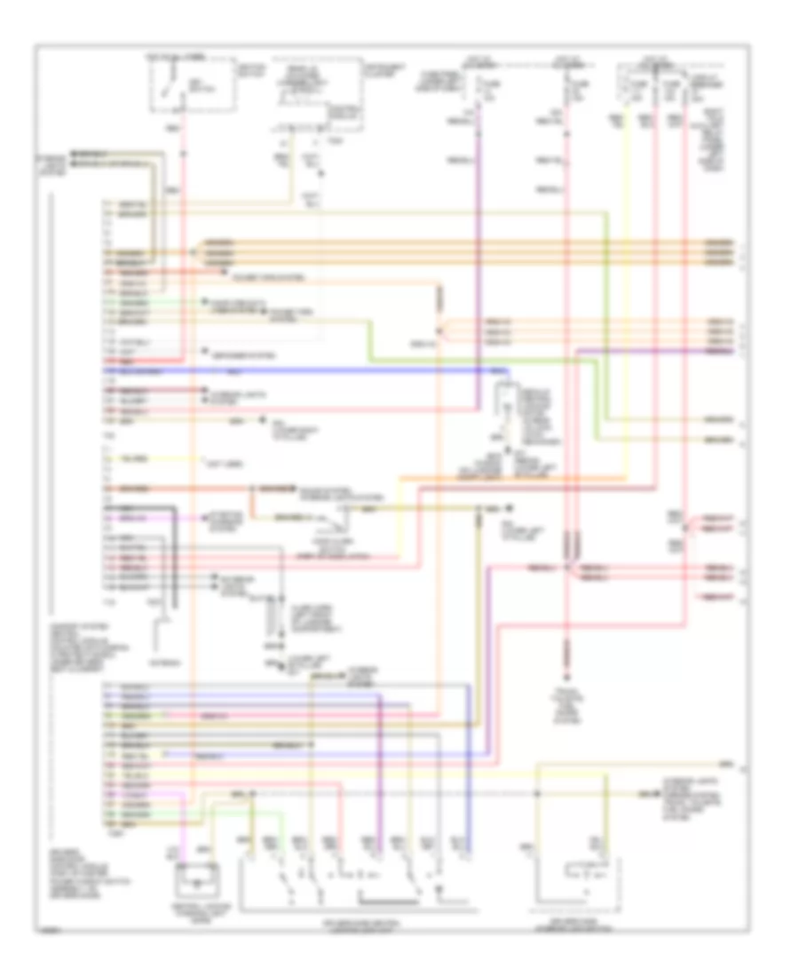 Электросхема противоугонной сигнализации (1 из 2) для Volkswagen Passat GLX 2004