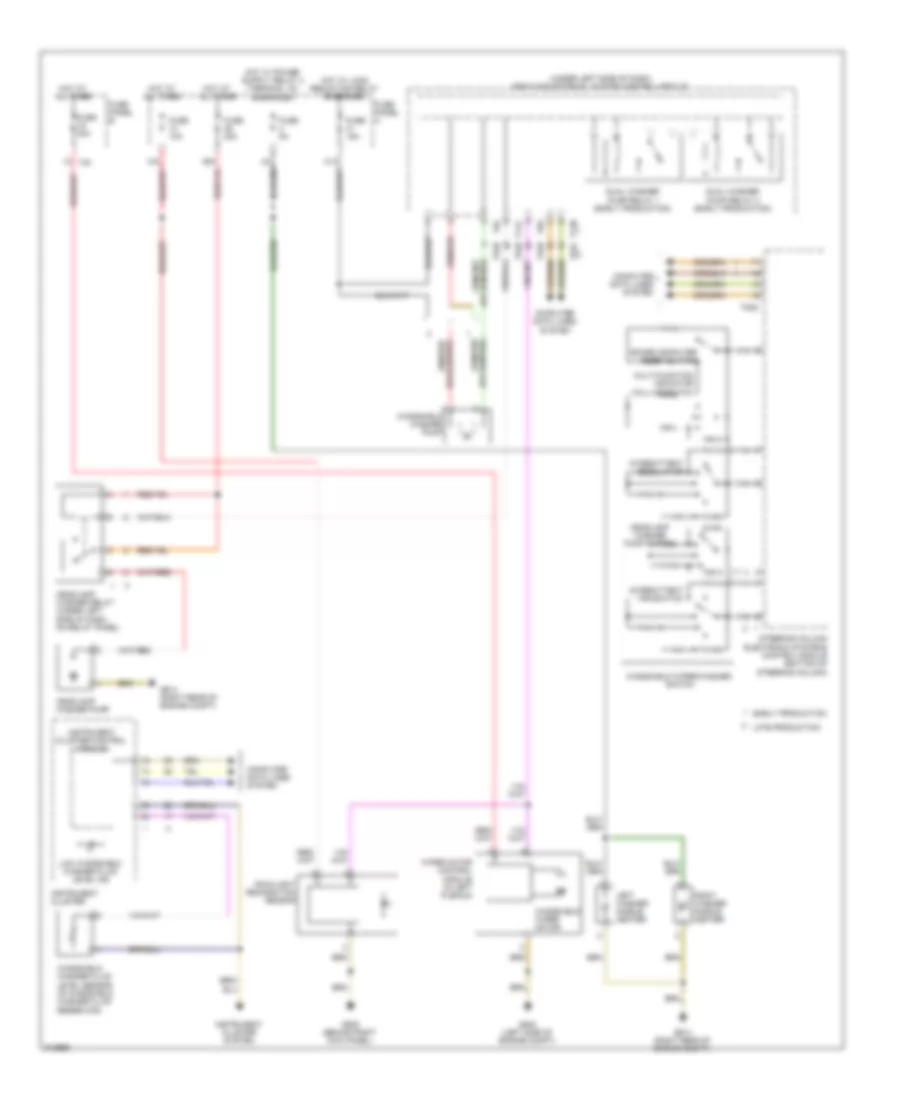 Электросхема стеклоочистителя, дворников и омывателя для Volkswagen Eos Komfort 2009