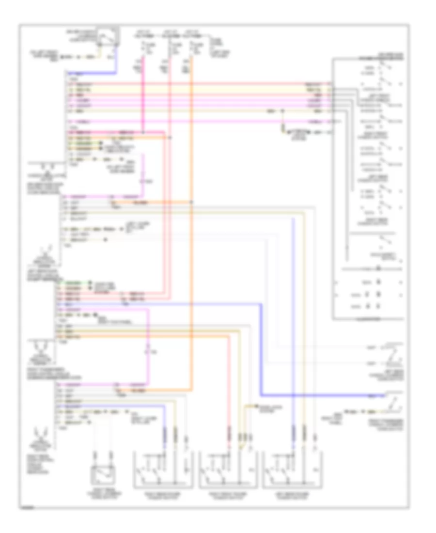 Power Windows Wiring Diagram for Volkswagen CC R Line 2012