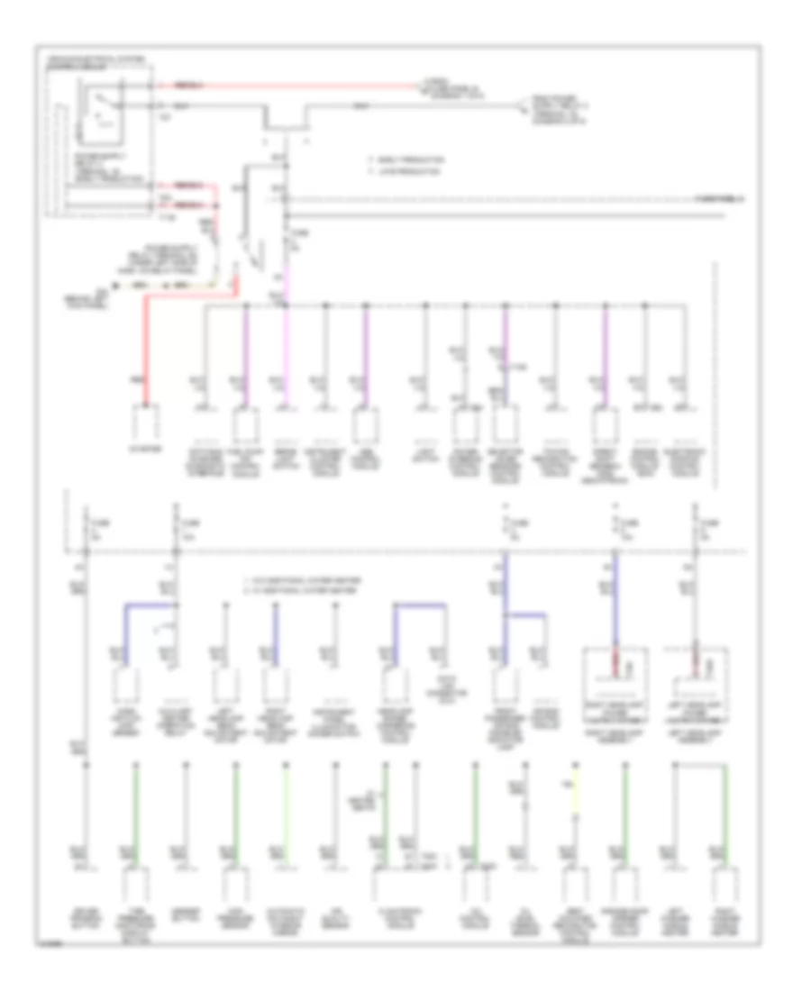 Power Distribution Wiring Diagram (3 of 5) for Volkswagen Eos Lux 2009