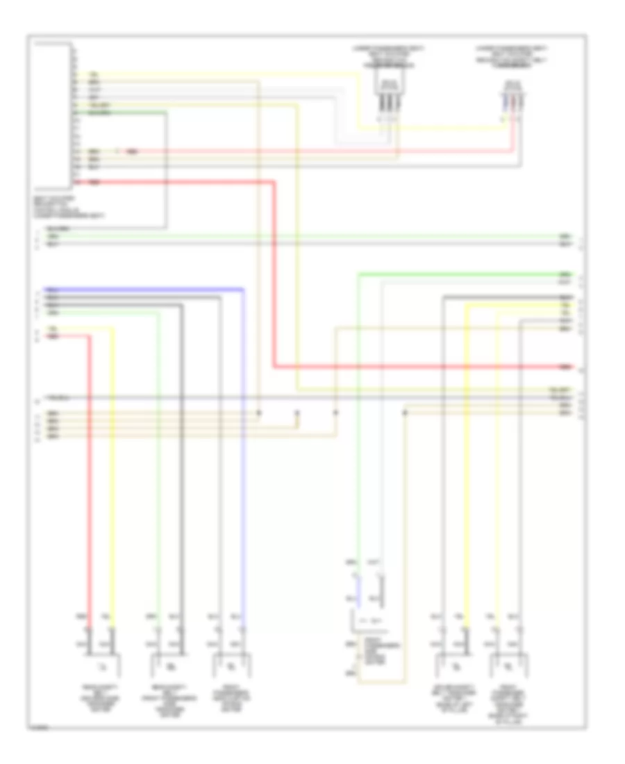 Supplemental Restraints Wiring Diagram, USA (2 of 3) for Volkswagen GLI 2.0T 2009