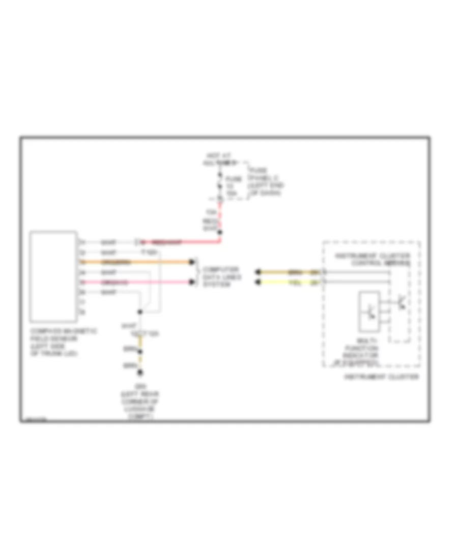 Electronic Compass Wiring Diagram for Volkswagen Eos Executive 2012