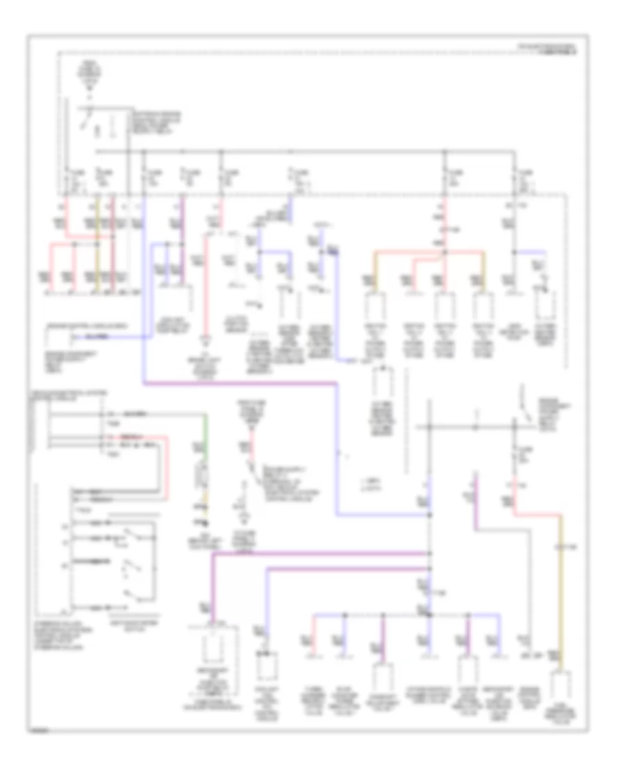 Power Distribution Wiring Diagram (2 of 5) for Volkswagen Eos Executive 2012
