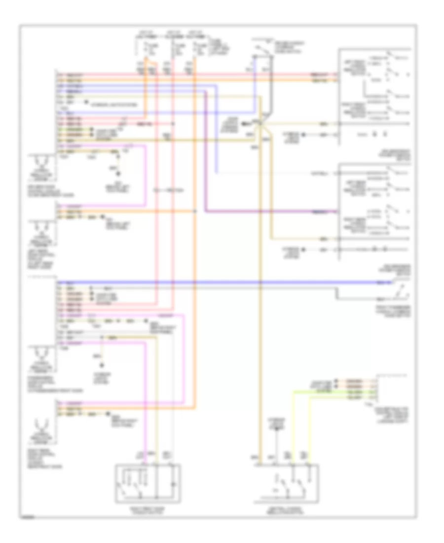 Power Windows Wiring Diagram for Volkswagen Eos Executive 2012