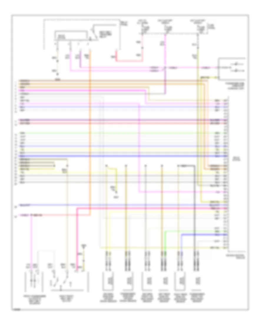 Электросхема подушек безопасности SRS AirBag (3 из 3) для Volkswagen Phaeton 2004