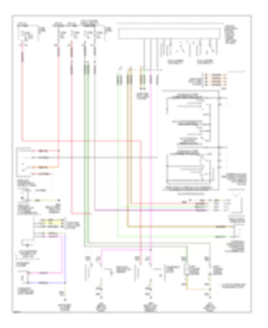 Электросхема стеклоочистителя, дворников и омывателя для Volkswagen GTI 2.0T 2009