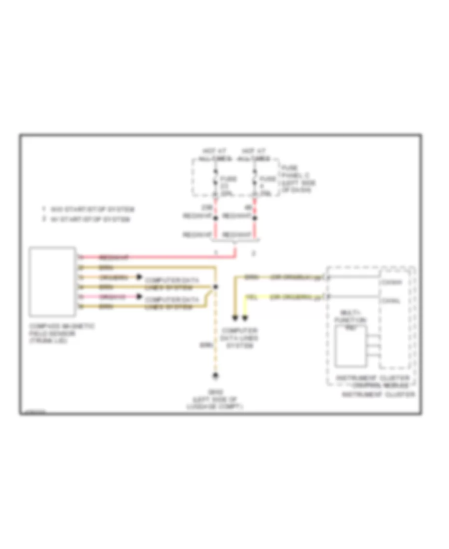 Electronic Compass Wiring Diagram for Volkswagen Jetta SEL 2014