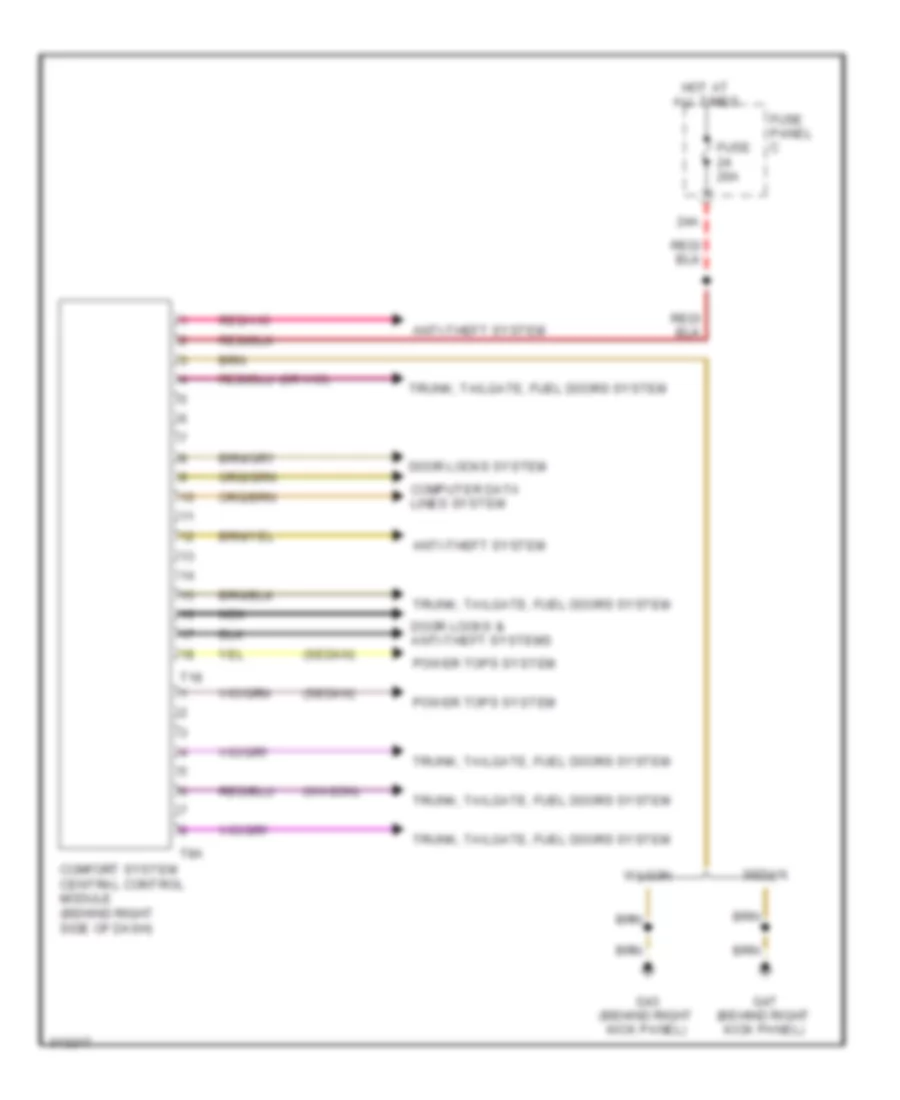 Comfort System Central Control Module Wiring Diagram for Volkswagen Jetta S 2009