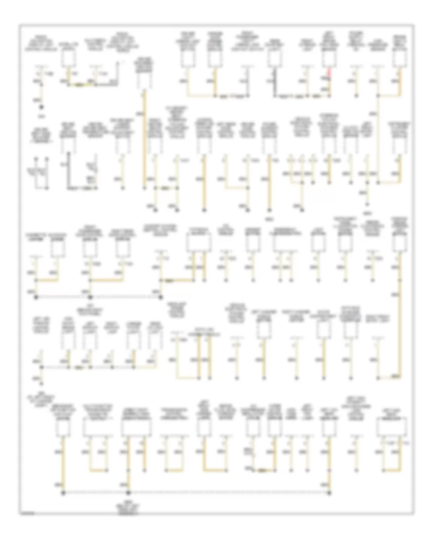 Ground Distribution Wiring Diagram 1 of 2 for Volkswagen Jetta S 2009