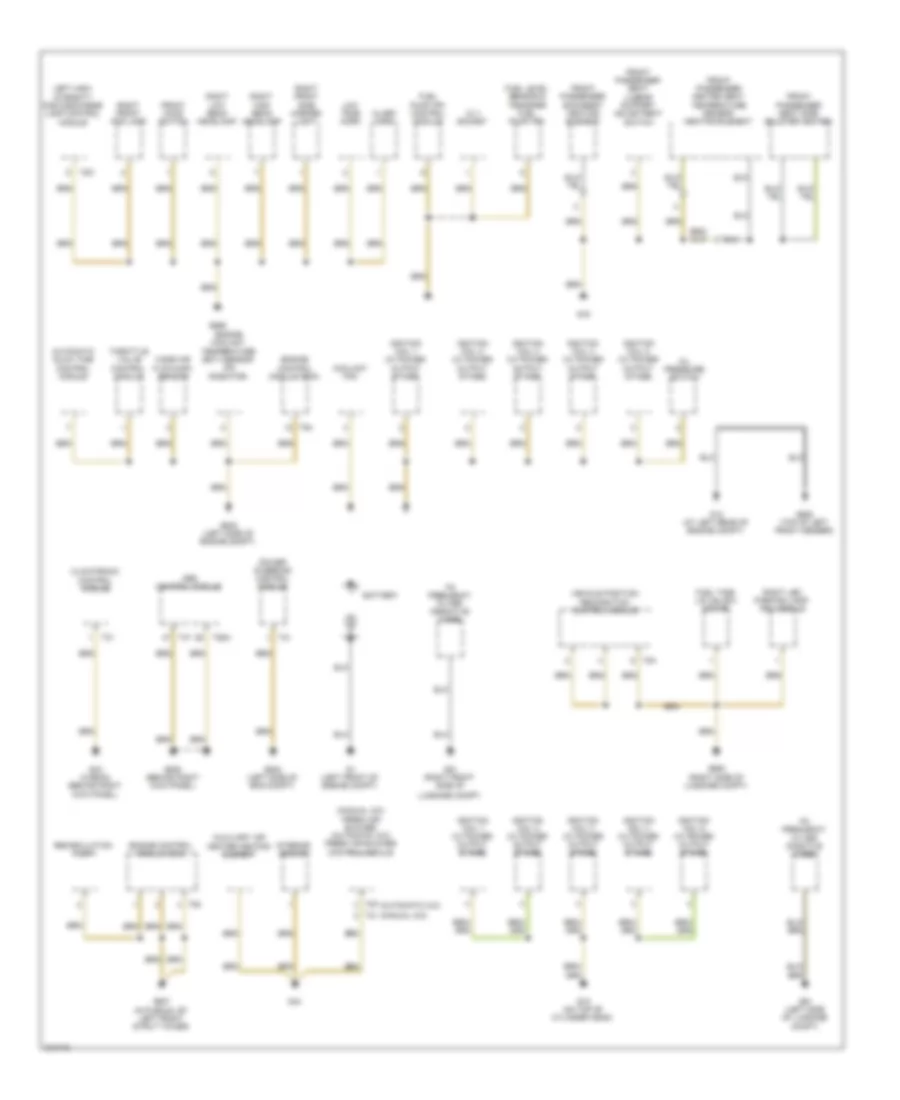 Ground Distribution Wiring Diagram (2 of 2) for Volkswagen Jetta S 2009