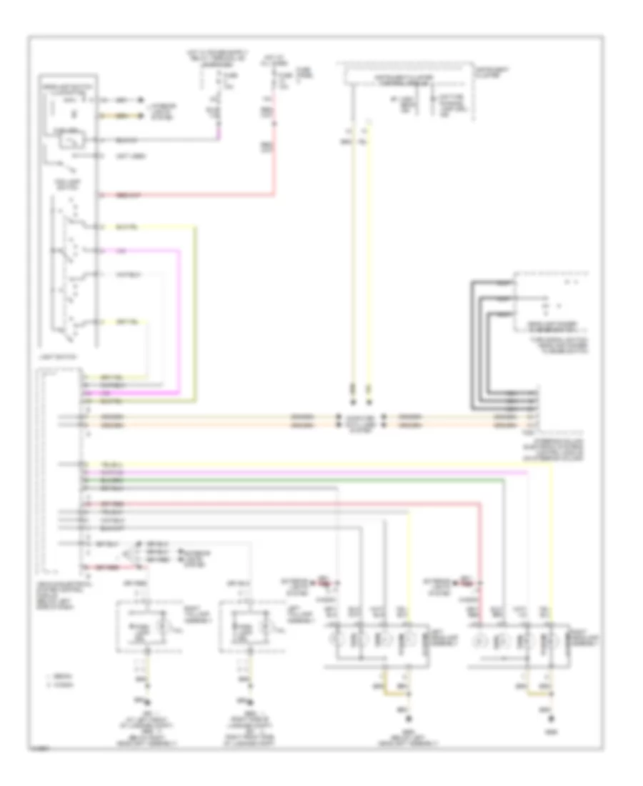 Headlights Wiring Diagram without High Intensity Discharge for Volkswagen Jetta S 2009