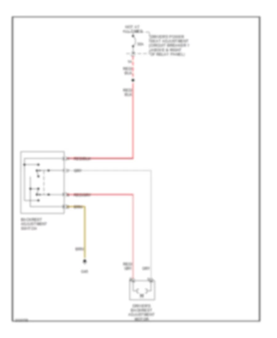 Power Seat Wiring Diagram for Volkswagen Jetta S 2009