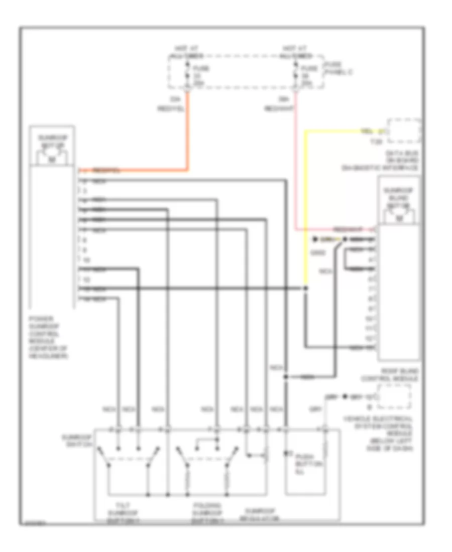 Panoramic Roof Wiring Diagram Wagon for Volkswagen Jetta S 2009