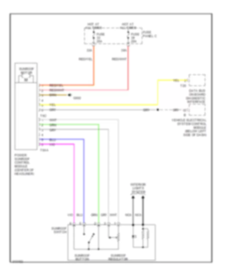 Sunroof Wiring Diagram Wagon for Volkswagen Jetta S 2009