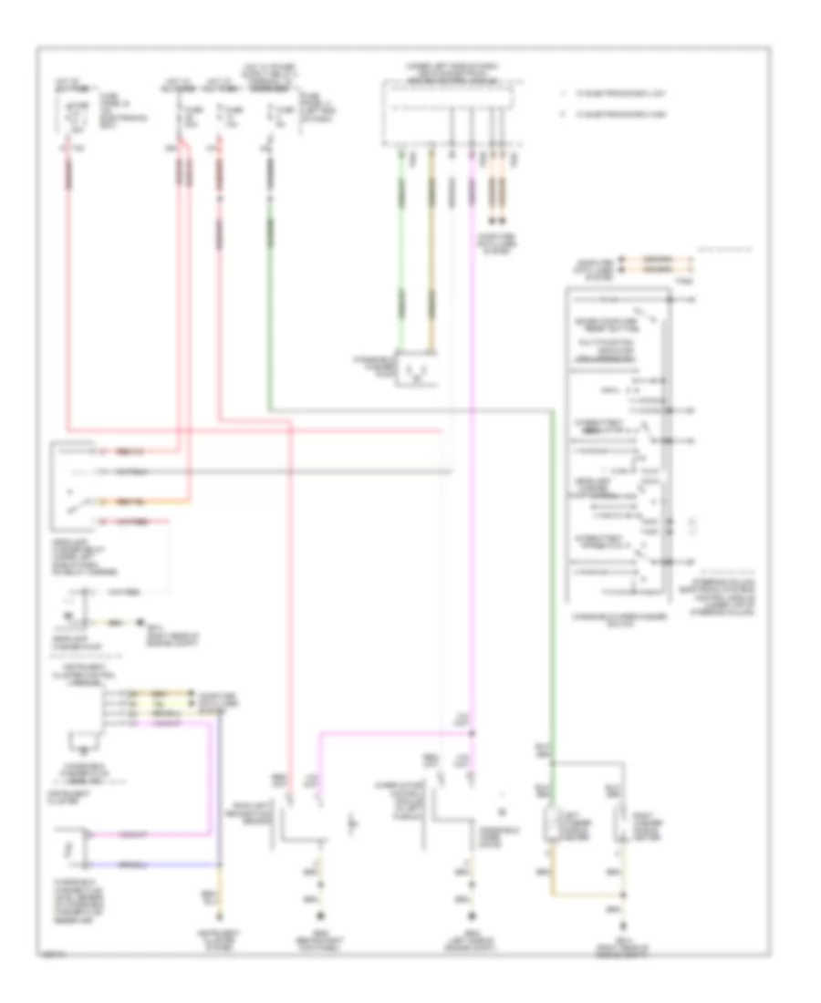 Электросхема стеклоочистителя, дворников и омывателя для Volkswagen Eos Lux 2012