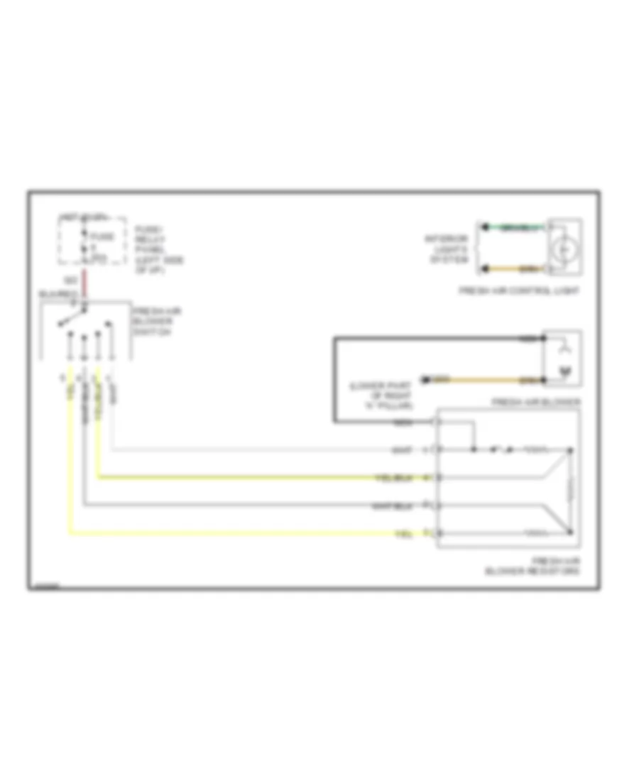 Heater Wiring Diagram for Volkswagen Golf III GL 1993