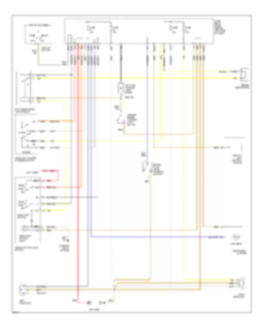 Headlight Wiring Diagram, with DRL for Volkswagen Golf III GL 1993