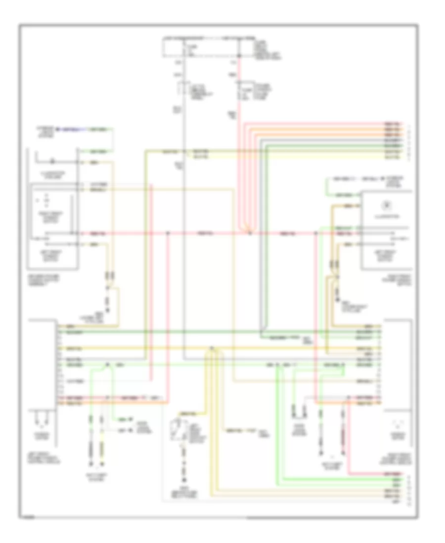 Power Window Wiring Diagram 1 of 2 for Volkswagen Golf III GL 1993