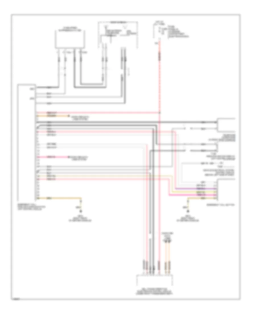 Emergency Call Wiring Diagram for Volkswagen Passat SE 2014