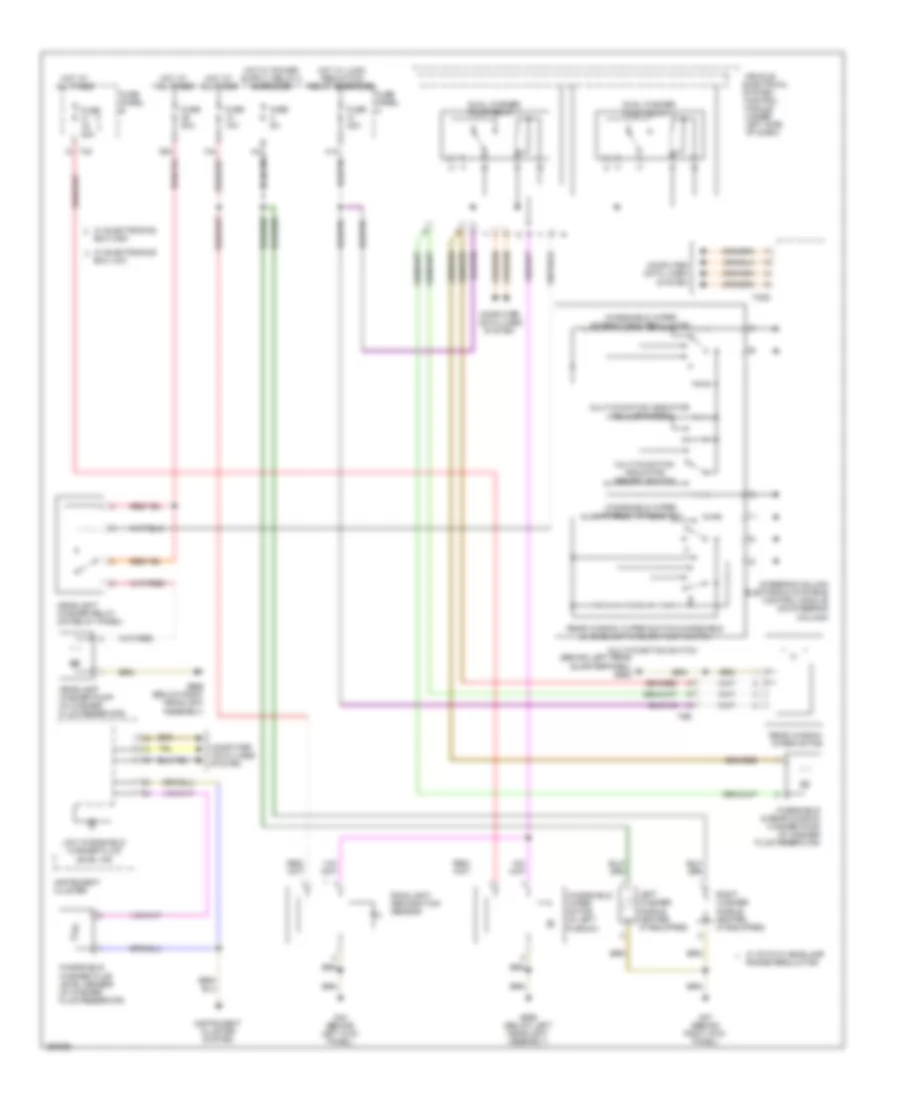 Электросхема стеклоочистителя, дворников и омывателя для Volkswagen GTI 2.0T 2012