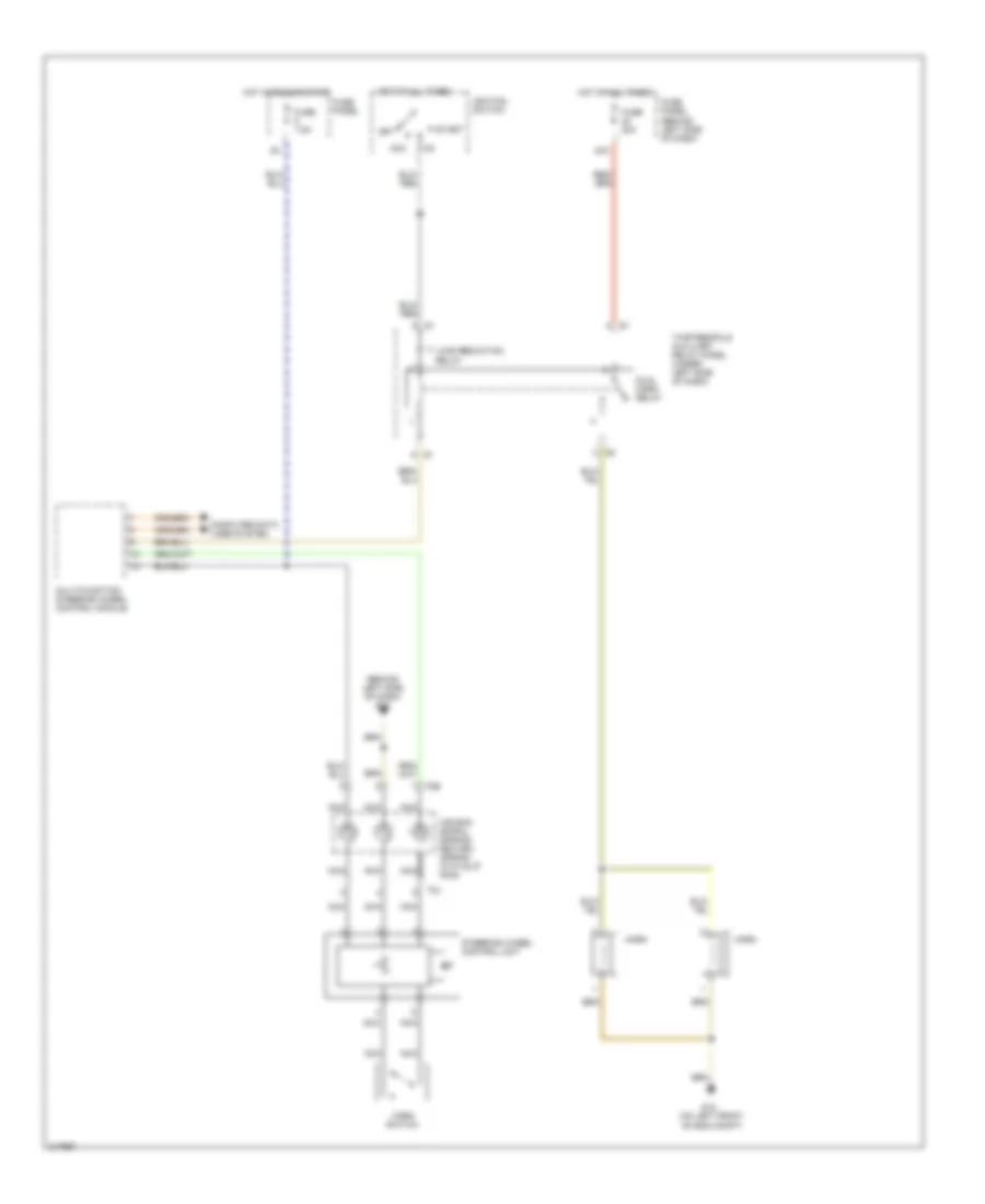 Horn Wiring Diagram with Steering Wheel Controls for Volkswagen GTI VR6 2005