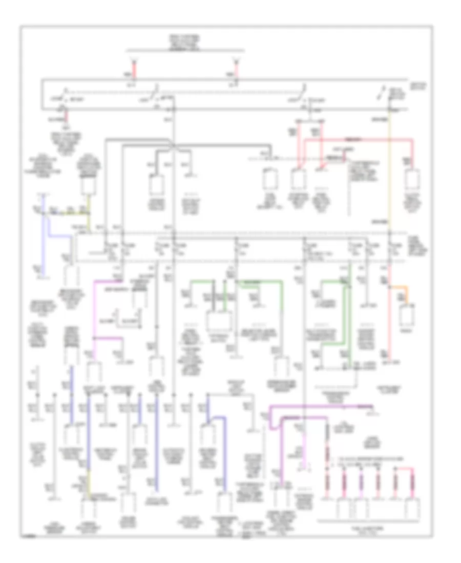 Power Distribution Wiring Diagram 2 of 3 for Volkswagen GTI VR6 2005