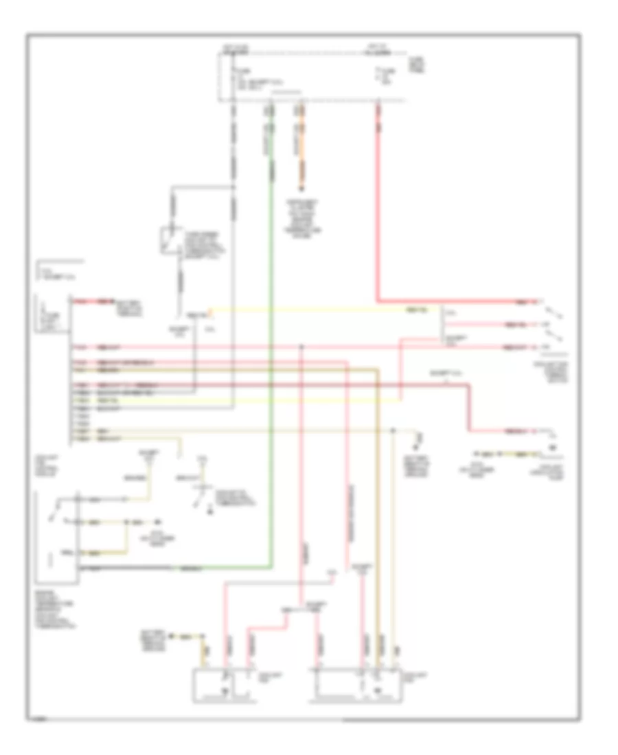 Cooling Fan Wiring Diagram, without AC for Volkswagen Passat GL 1993