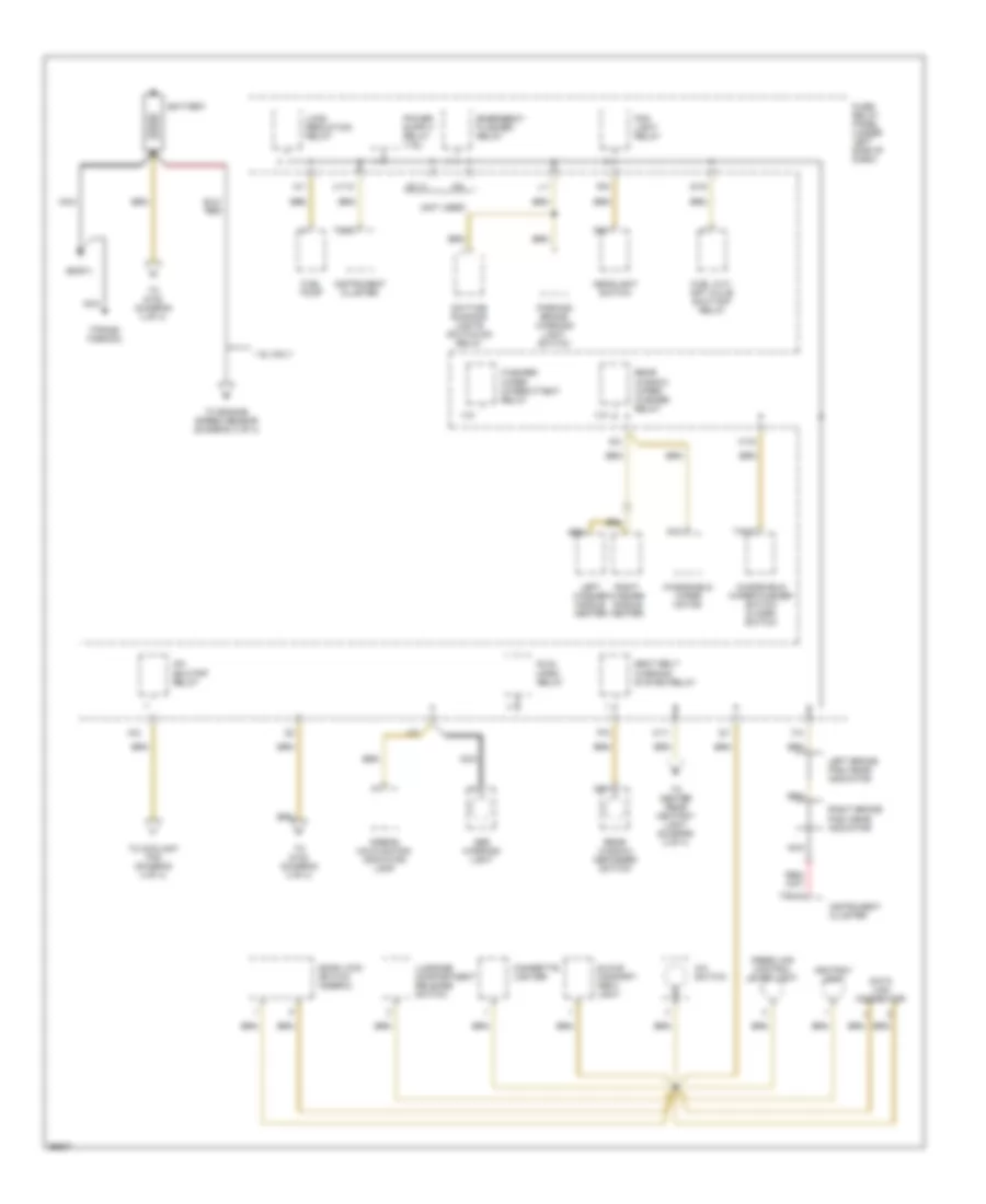 Ground Distribution Wiring Diagram 1 of 4 for Volkswagen Cabrio GL 1999