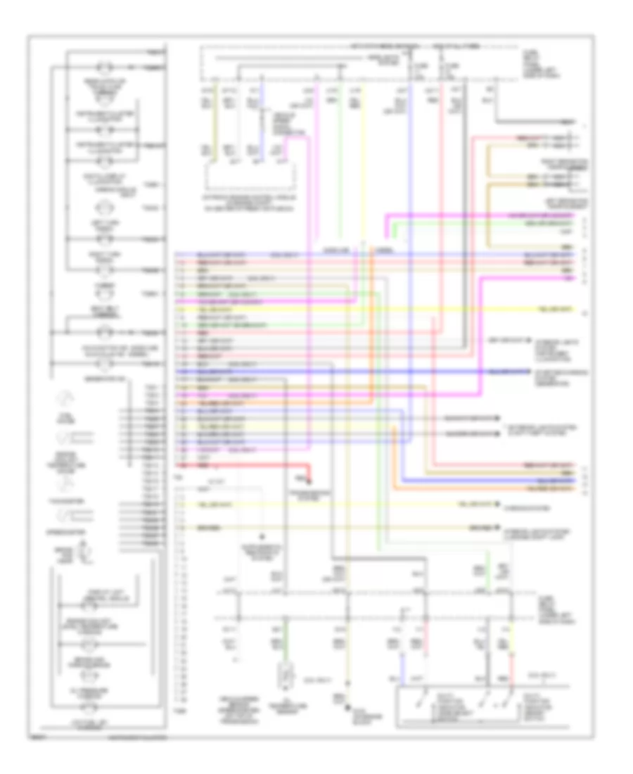 Instrument Cluster Wiring Diagram 1 of 2 for Volkswagen Cabrio GL 1999