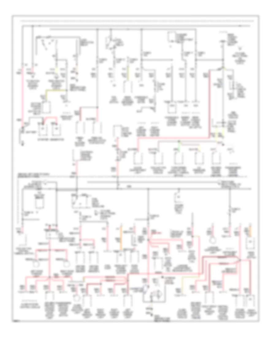 Power Distribution Wiring Diagram 1 of 3 for Volkswagen Cabrio GL 1999