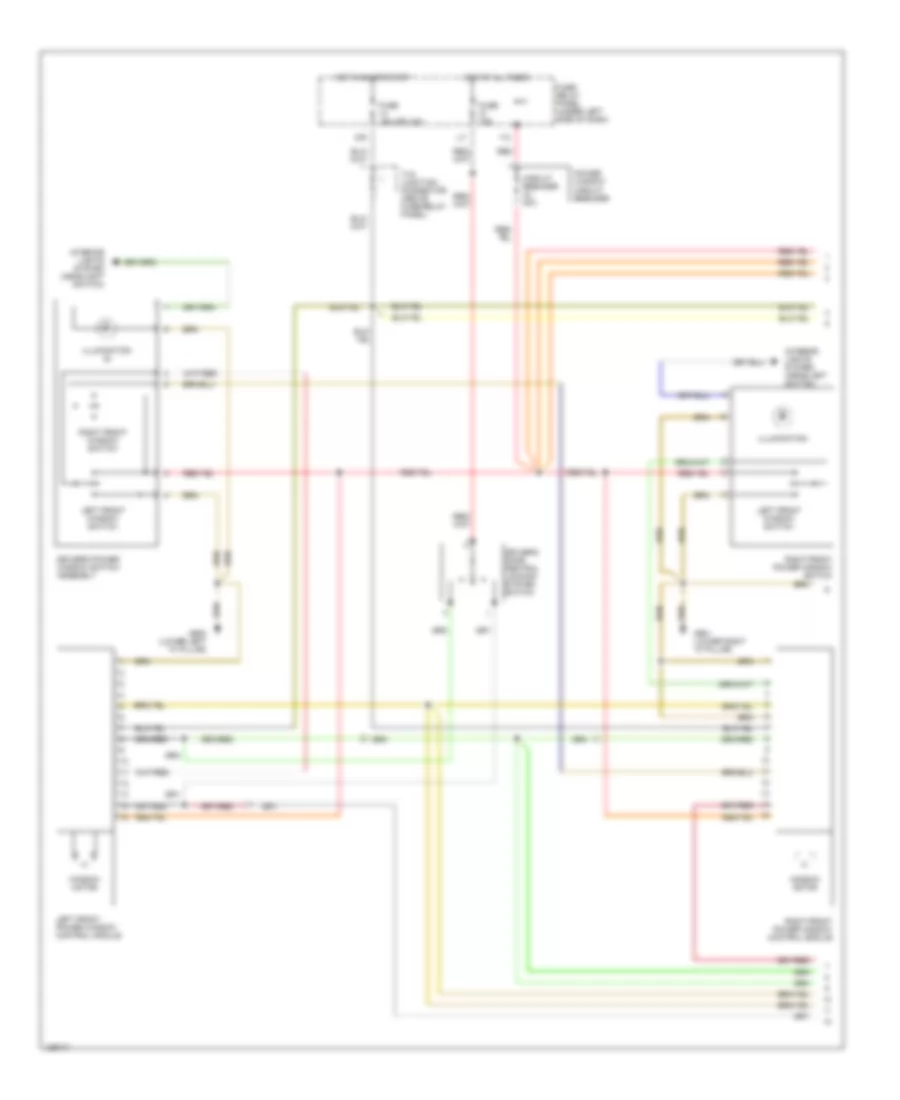 Power Window Wiring Diagram 1 of 2 for Volkswagen Cabrio GL 1999